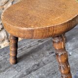 Turned wooden stool