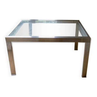 Stainless steel glass table Casa design