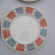 Lot De 8 Assiettes Plates Manufacture Salins