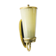 Brass wall lamp and glass with fine stripes mid-century