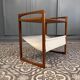 Porte-revues Silka Mobler en bois de teck et toile beige, Kai Kristiansen 1960
