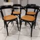 Suite of 4 chairs vintage bistrot 1960s