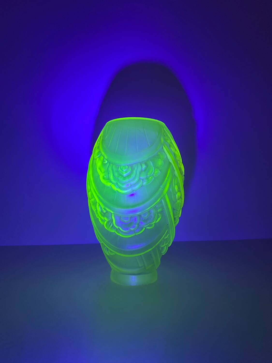 Large uraline vase, Brother Muller Luneville