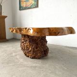 "Free-form" coffee table in solid elm.