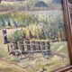 XXXL painting Alsatian landscape VINE Viticulture Harvest Vineyard By Théo