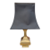 Bronze lamp and dark brown fabric shade