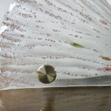 Murano glass wall light and brass cabochons 1970