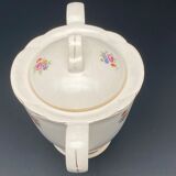 Ceramic sugar bowl with small multi-colored flowers - MLRDP11