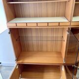 Vintage wall unit display cabinet