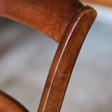 Chaise de nourrice ancienne en bois et paille