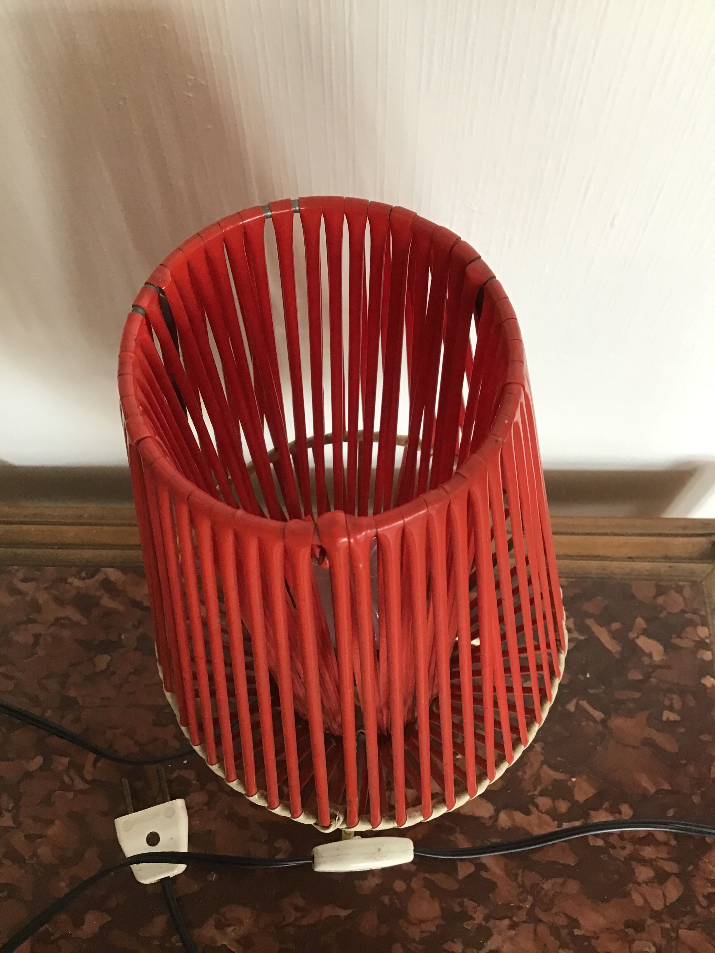 Vintage 60s scoubidou lamp