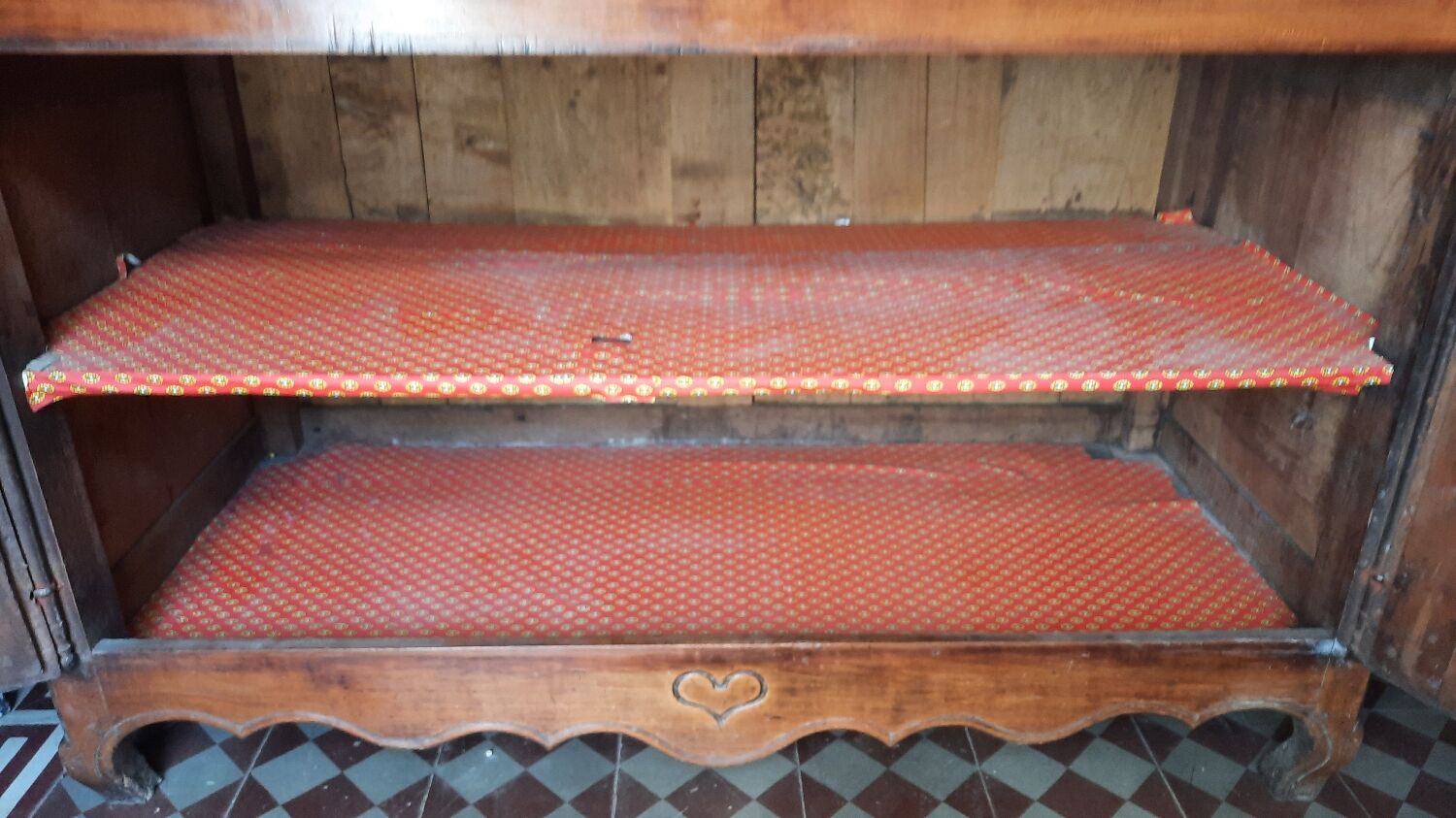 Antique low cherrywood sideboard