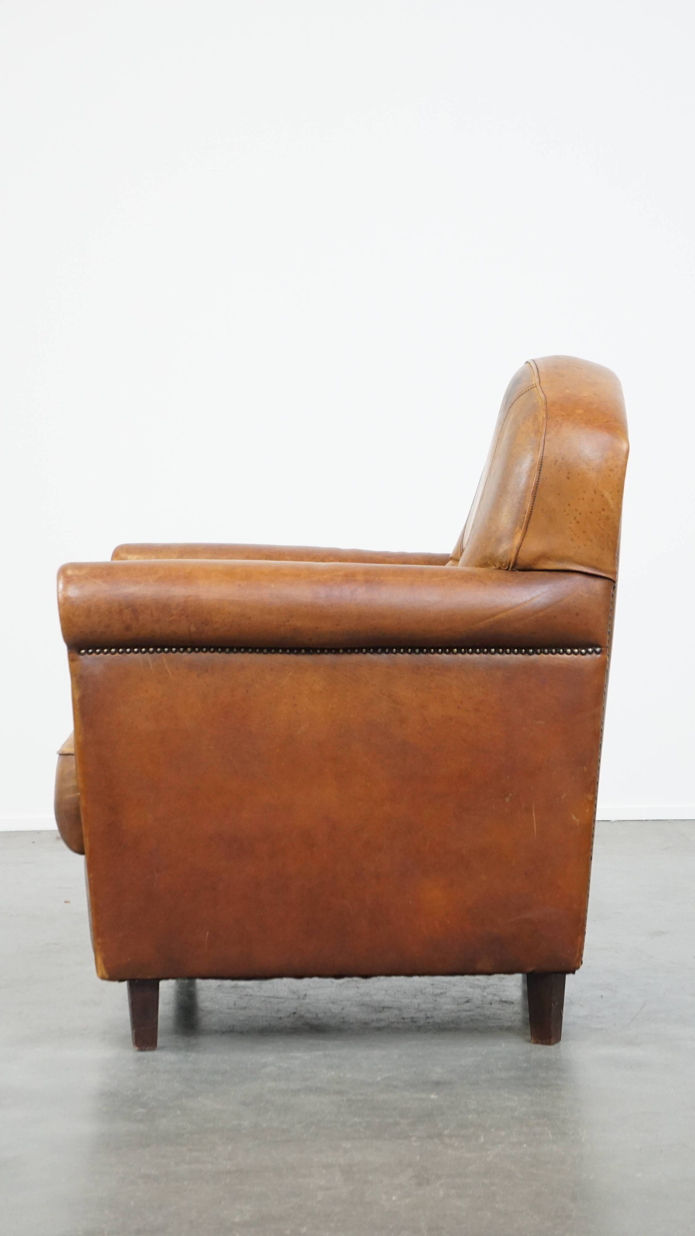 Comfortable Sheepskin Leather Armchair