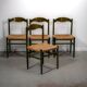 Green beech and rush dinning chairs