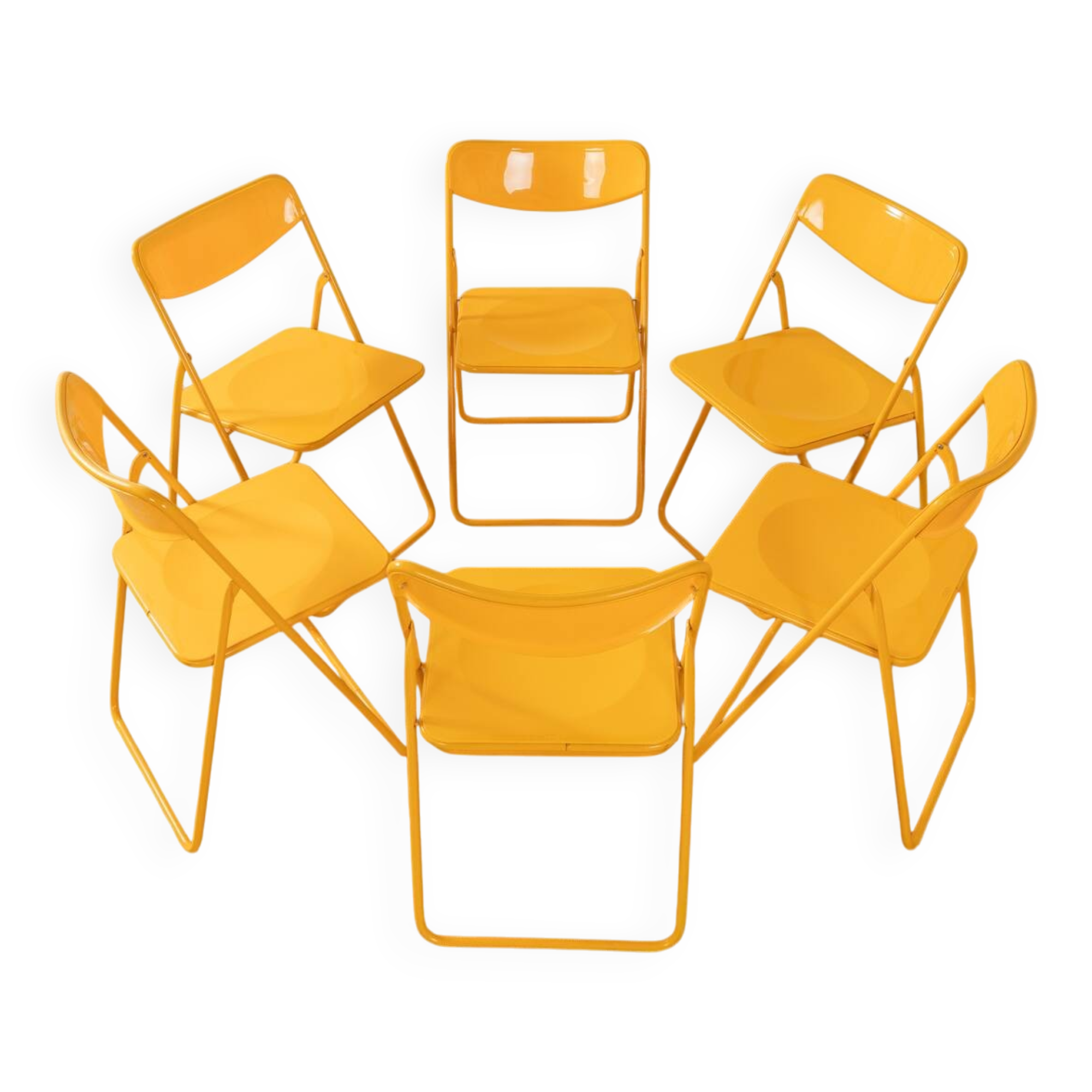 6x chaises pliantes Ted par Niels Gammelgaard