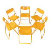 6x chaises pliantes Ted par Niels Gammelgaard