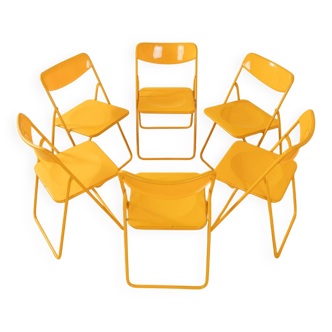 6x chaises pliantes Ted par Niels Gammelgaard