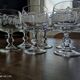 Lot de 6 verres à vin ballon buvant filigrané grappes de raisin