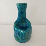 Brutalist Zoomorphic Bird Ceramic Flower Vase Signed NICOLE