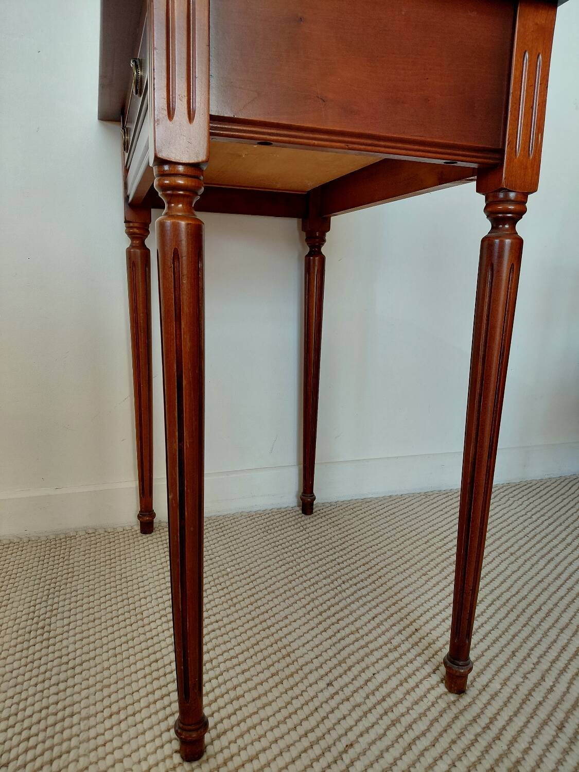 Small vintage desk/console in wood - Louis XVI style - 1 drawer