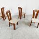 Set of 4 vintage scandinavian dining chairs, 1960s