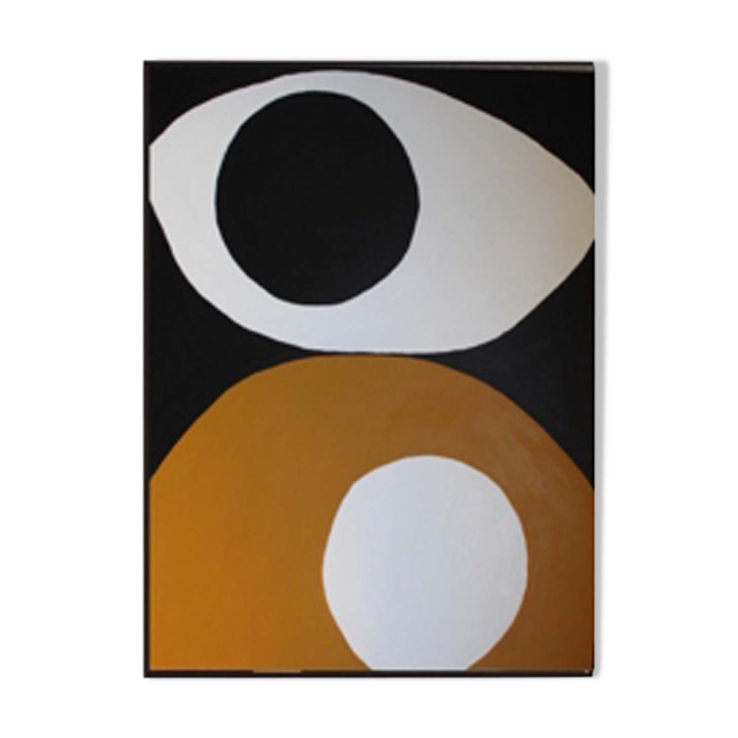 Abstract acrylic painting "oeil7" 100x81cm