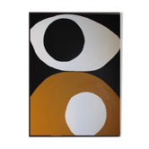 Abstract acrylic painting "oeil7" 100x81cm