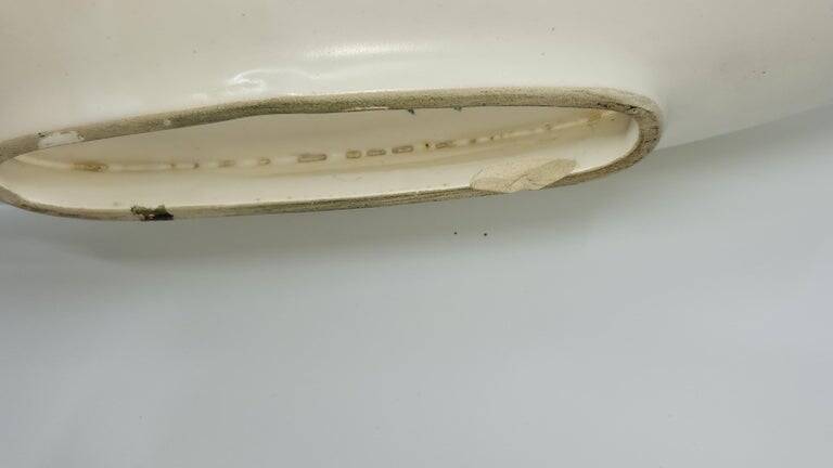 French ceramic empty pocket cup, Roger Capron, fish decoration Vallauris 1950