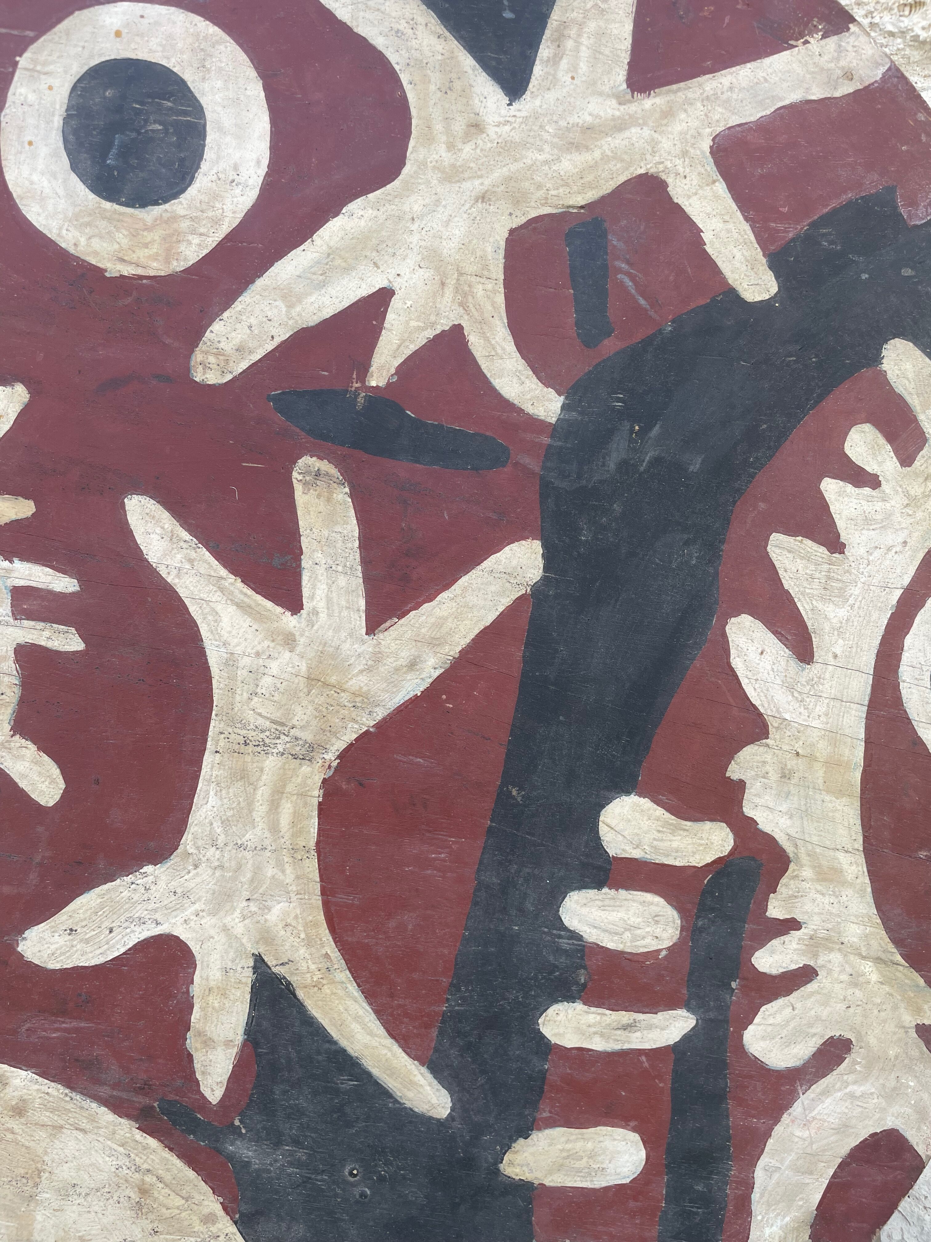 Large panel ethnic art African twentieth century