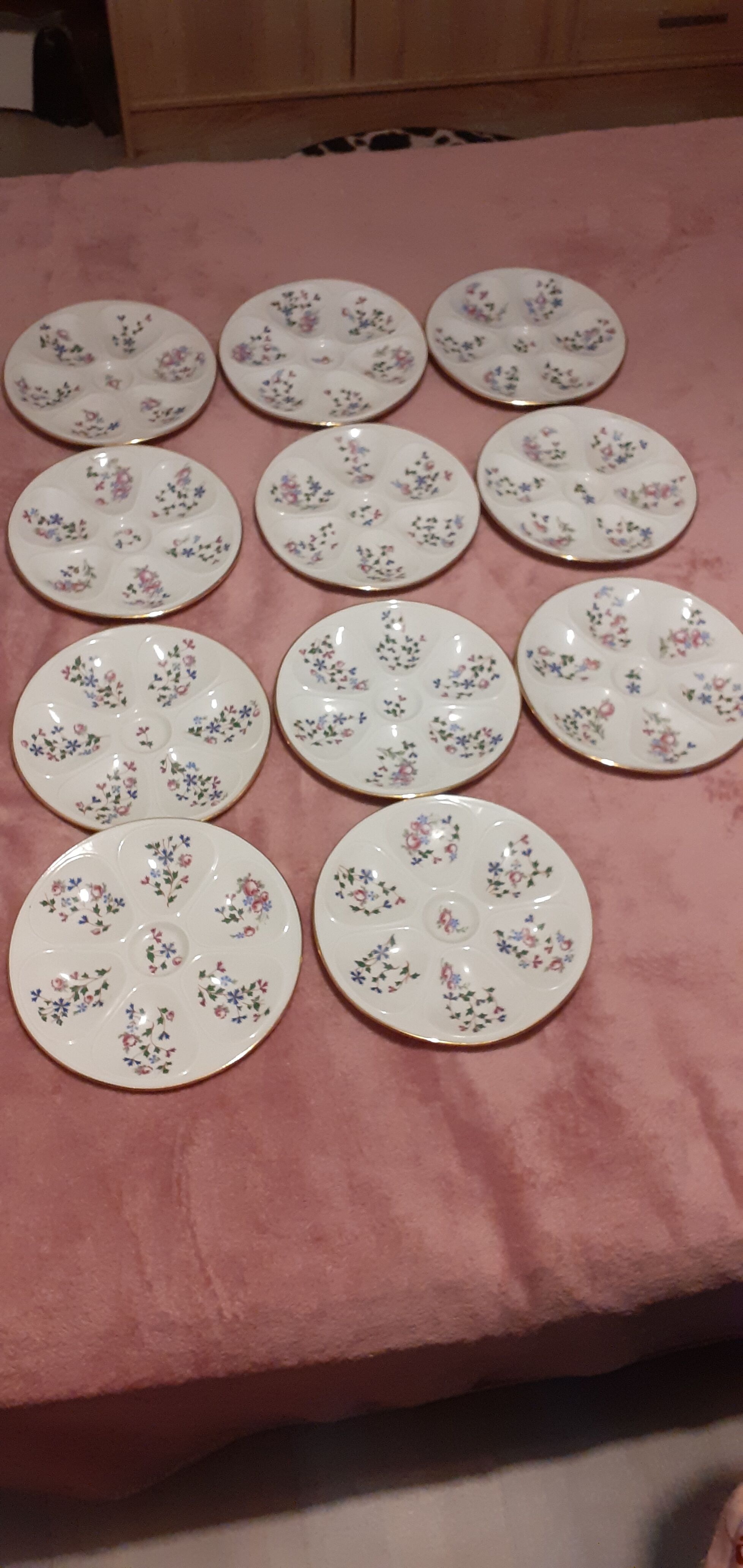 Limoges porcelain oyster service