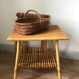 Small table, bedside table, end of sofa, rattan