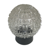 Ancien plafonnier en verre moulé