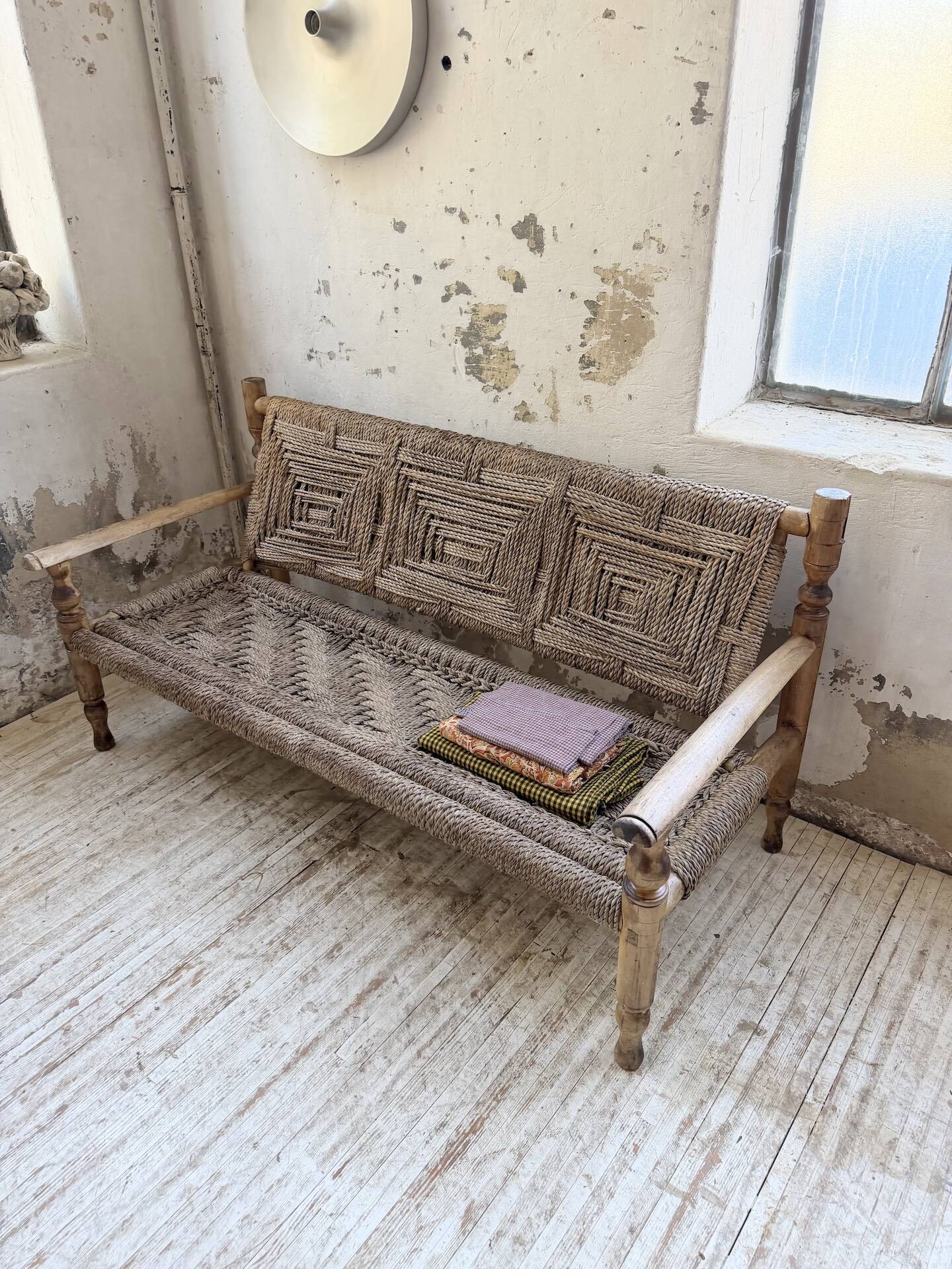 Audoux and Minet cord bench