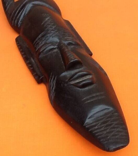 Hanging mask African face Ebony wood