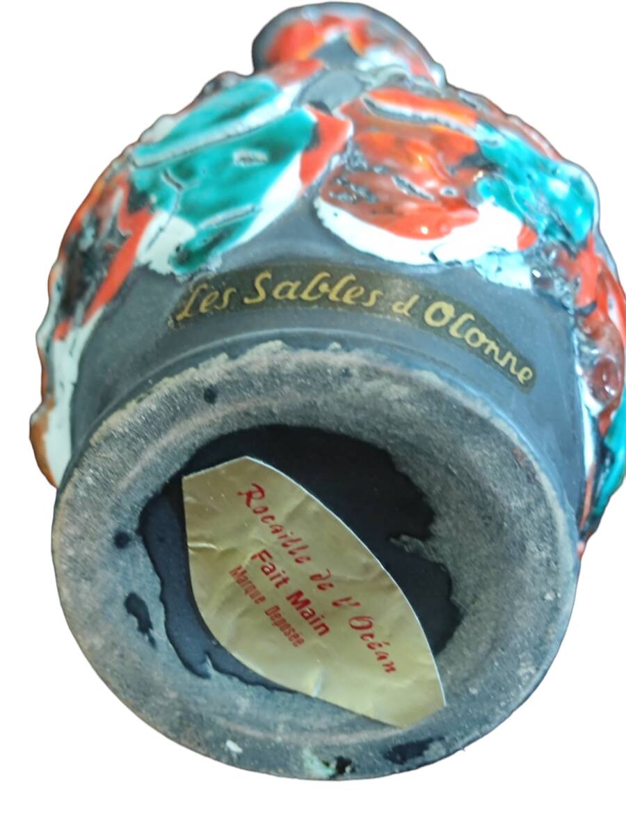 Ancien grand vase et pichet vintage rocaille de l océan