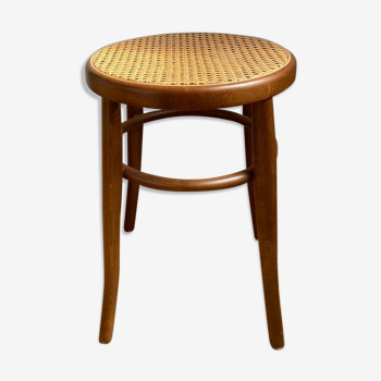 Wooden and caning stool