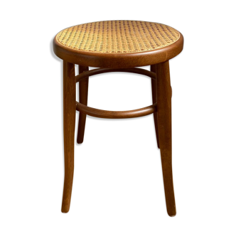 Wooden and caning stool