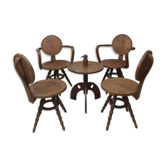 Ensemble de salon fauteuil table basse Sputnik vintage 60