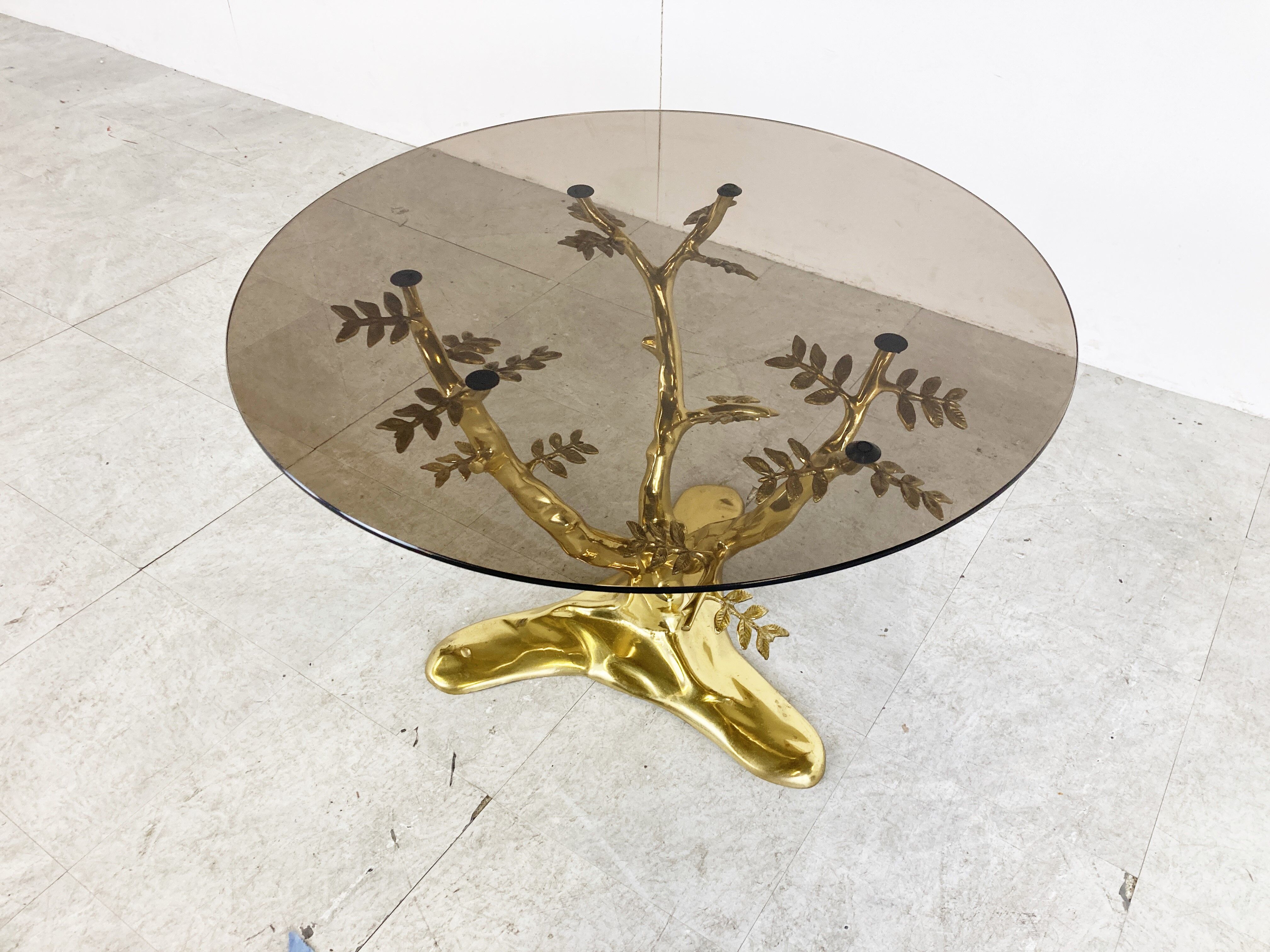 Vintage brass coffee table, 1970s