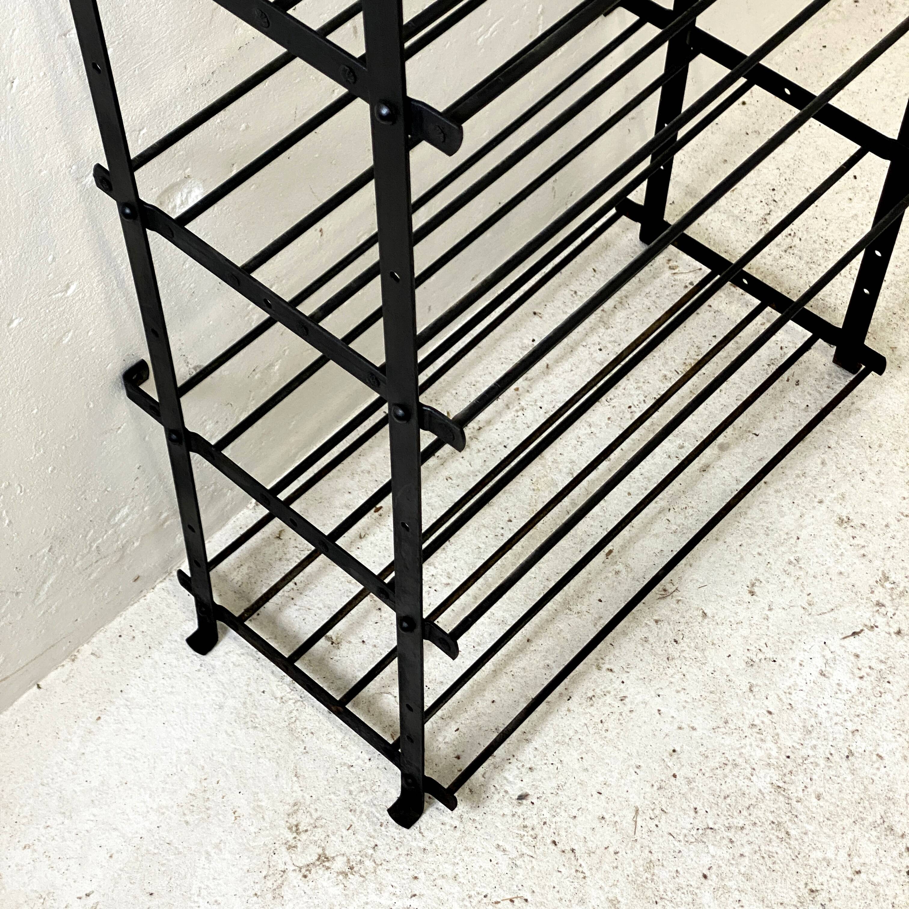 Industrial black shelf