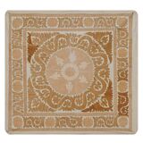 Vintage Turkish hand-knotted rug 132x138 cm