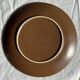 Set of 6 vintage brown stoneware dessert plates D21