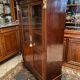 Mahogany and bronze showcase bookcase in Return from Egypt style
