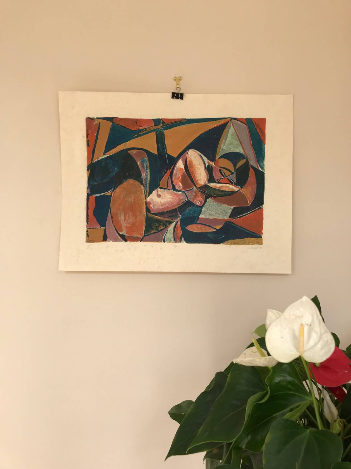 Nu,1945, lithographie originale, Jean Pons 1913-2005