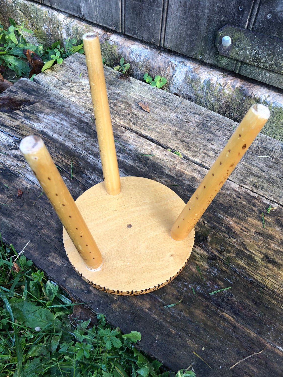 Decorated children's stool