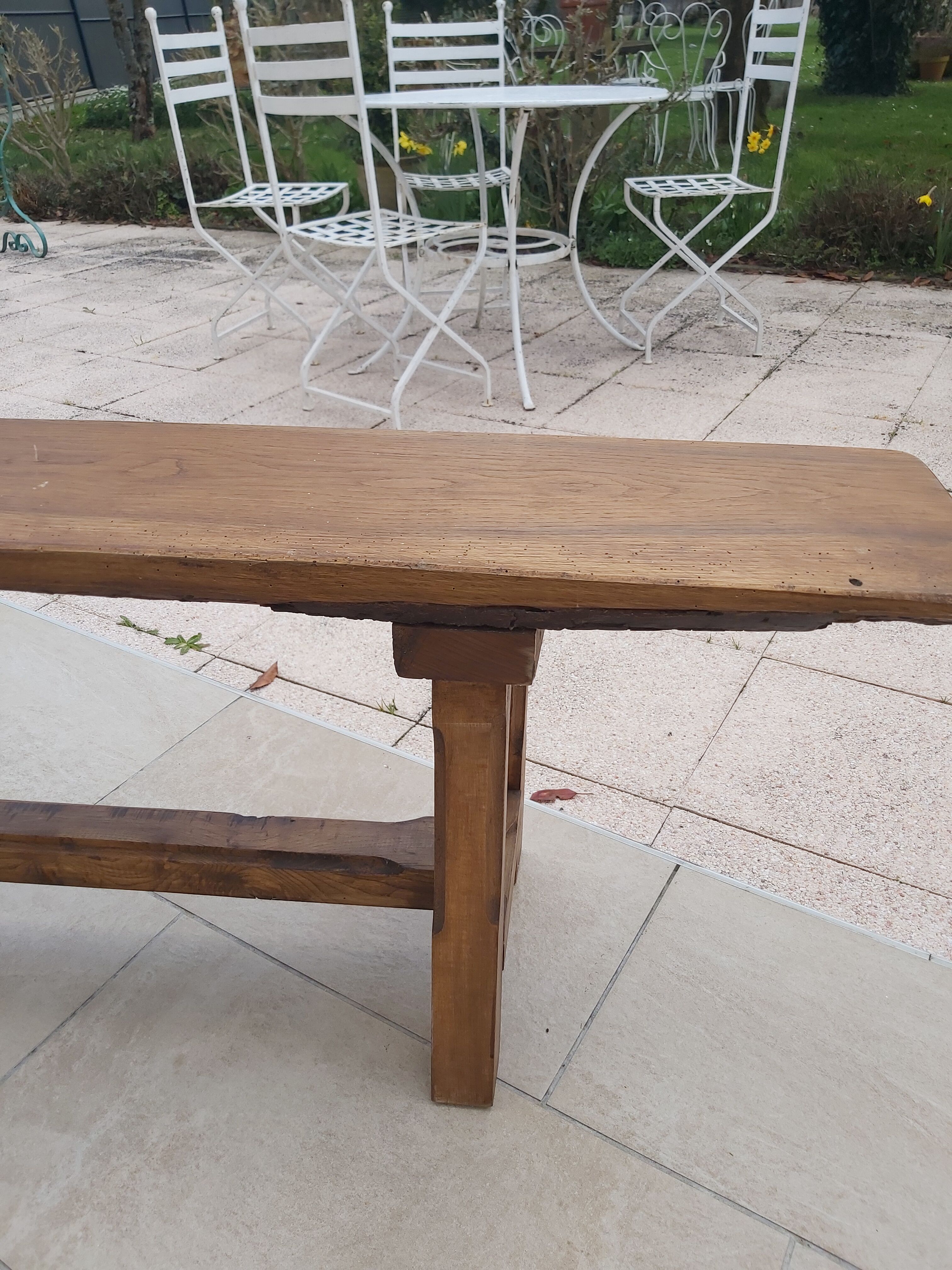 Paire de bancs de ferme 2m50