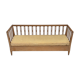 1970s, Swedish drop arm sofa/daybed, furniture fabric, oak wood.