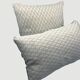 Coussin blanc et olive 30x50cm