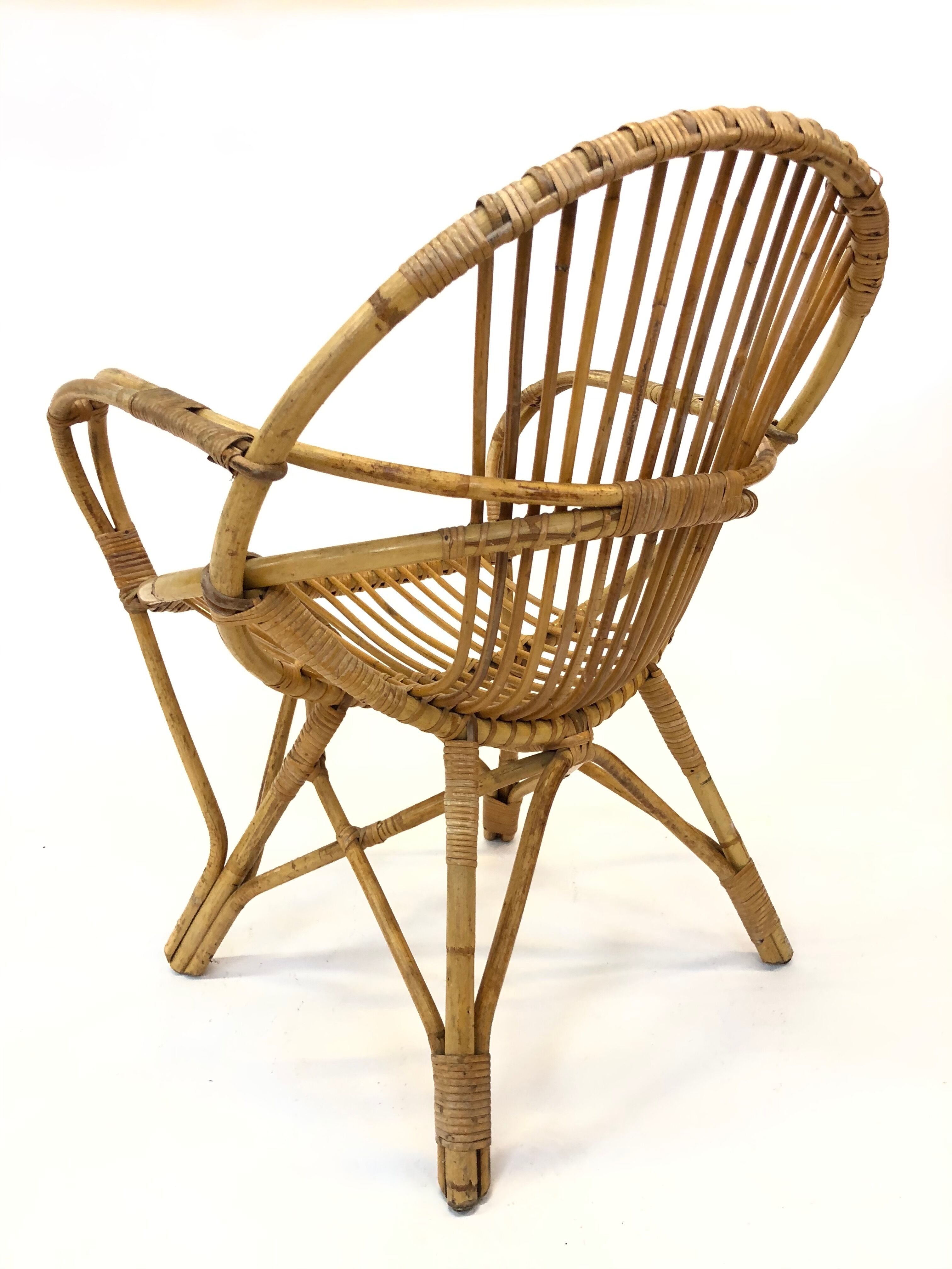 Fauteuil rotin Van Rohe Noordwolde, 1960