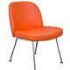 Chauffeuse vintage orange skaï et chrome 1970